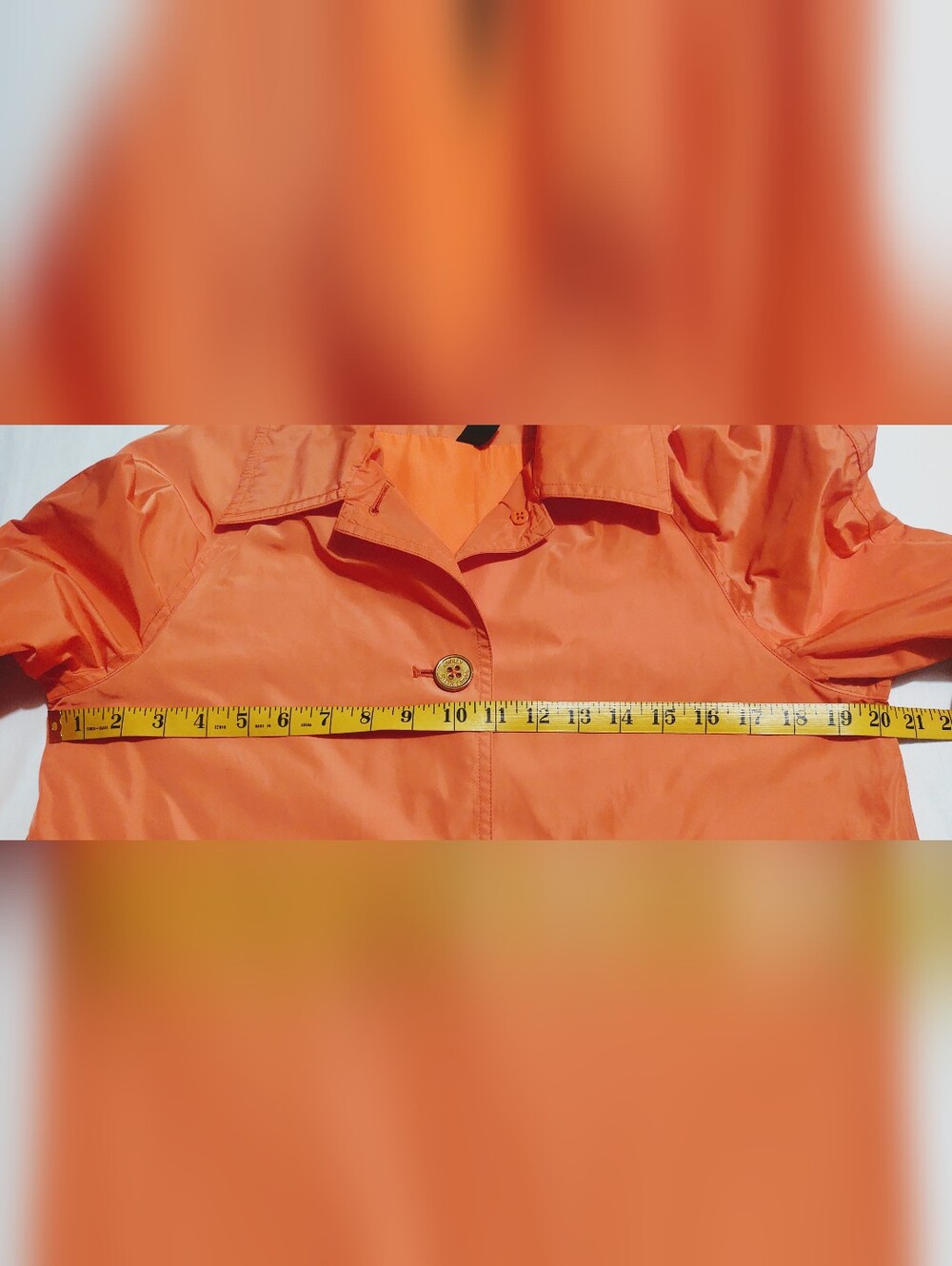 Lauren Ralph Lauren Orange Rain Jacket Sz PM - Picture 6 of 7